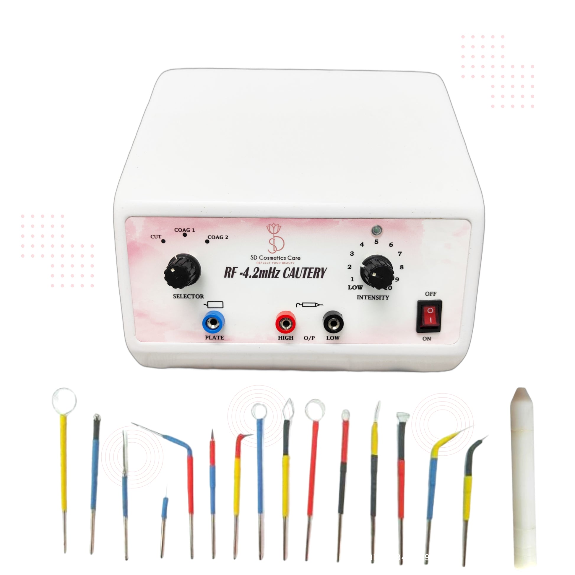 Image of SD Cosmetics Care RF Cautery for skin tags, moles and warts removal showcasing advanced radio surgery technology for effective skin treatment.