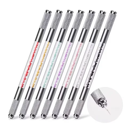 a set of six different types of pens