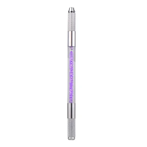 a white pen with purple writing on it