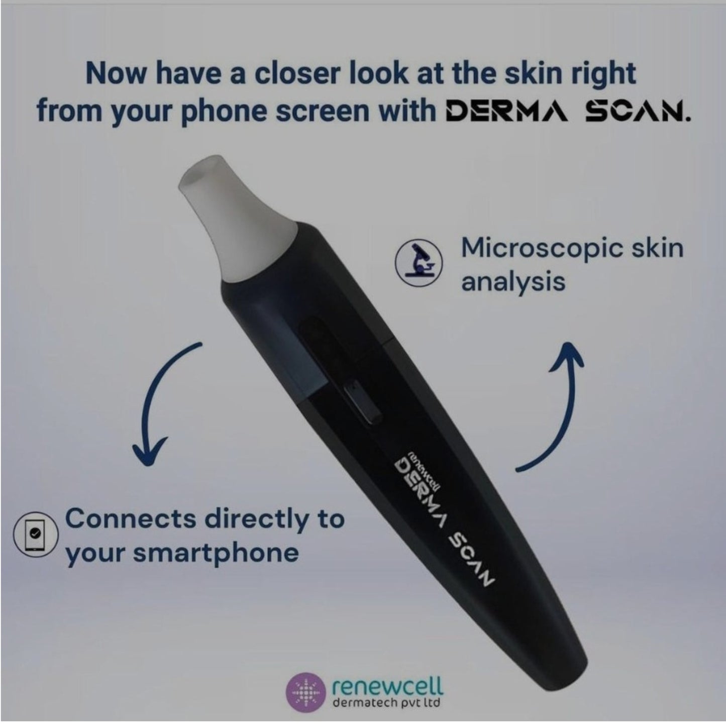 Silicone Dermascop / Tricoscop DERMA SCAN Renewcell, Skin and Hair Wireless Analyser For Professional Use