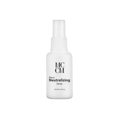 a bottle of mccm neutralizing spray on a white background