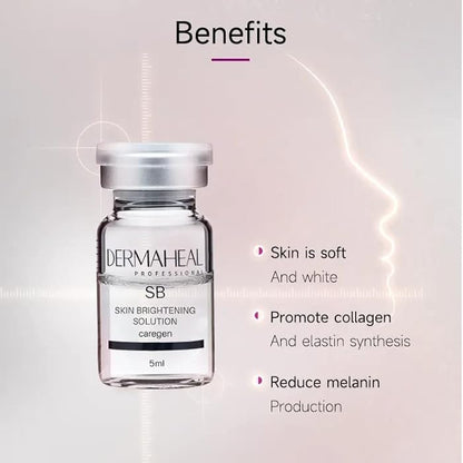 a bottle of derma heal skin whitening solution