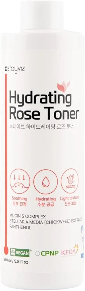 a bottle of hydrating toner on a white background