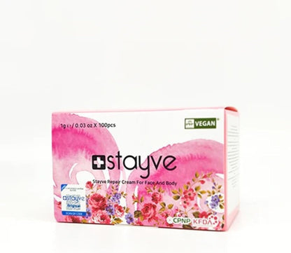 STAYVE Repair Cream 1gm x 100 Box, Post Procedure, After Meso, Tattoo Aftercare, Lasers, Microneedling, Chemical Peels