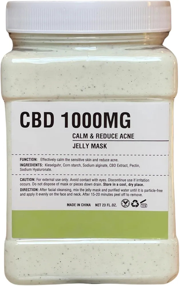 a jar of cbd 100mgg jelly mask