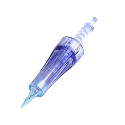 a blue plastic pen with a tip on a white background