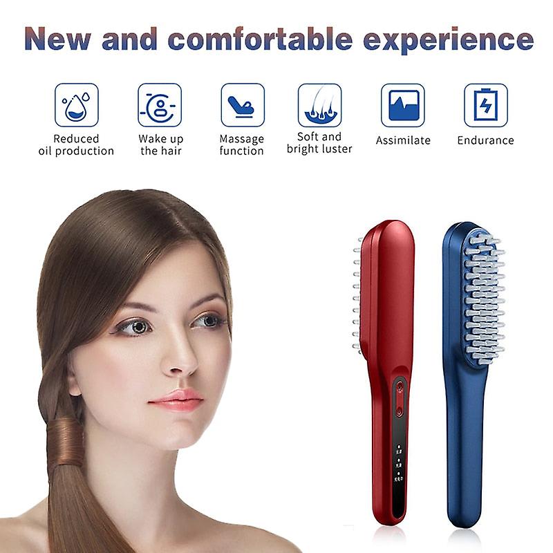 Negative lon hair growth comb anti hair loss therapy brush phototherapy stress relief massage vibration scalp massager haircare