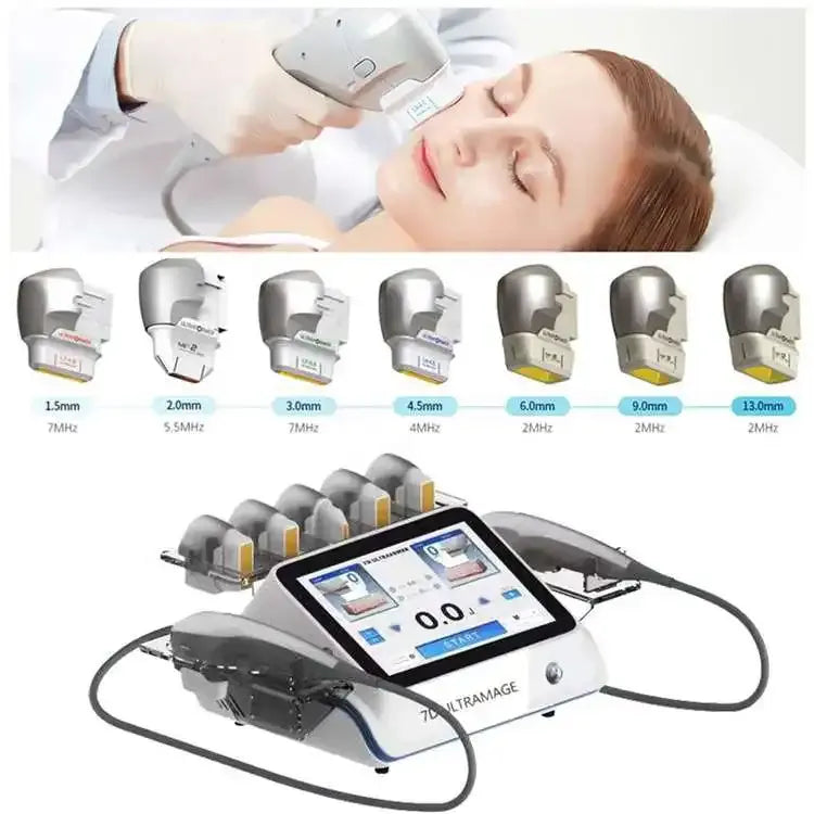 SD Cosmetics Care 7D Hifu with 7 Cartridges 11 Lines Body and Face Lifting Skin Tightening Wrinkle Removal