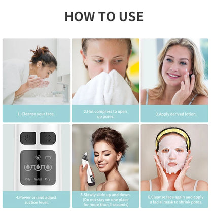 a collage of photos showing how to use a face mask