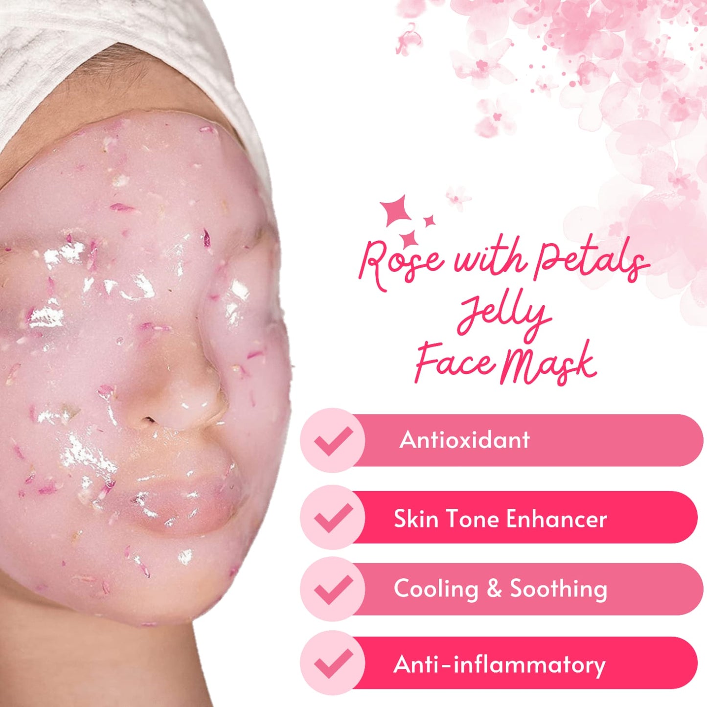 Rose with Petals Jelly Mask