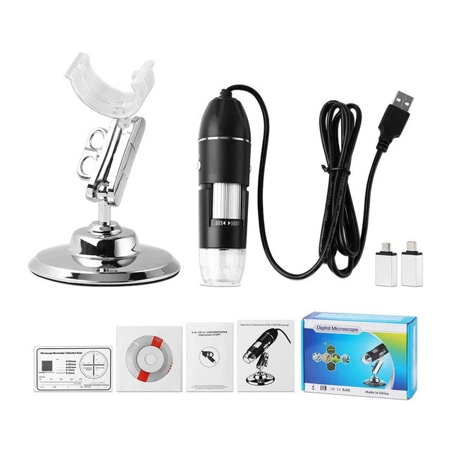 SD Cosmetics Care 1000x 2MP 8 LED USB Portable Digital Microscope / Dermascope / Endoscope Zoom Camera Magnifier +Stand