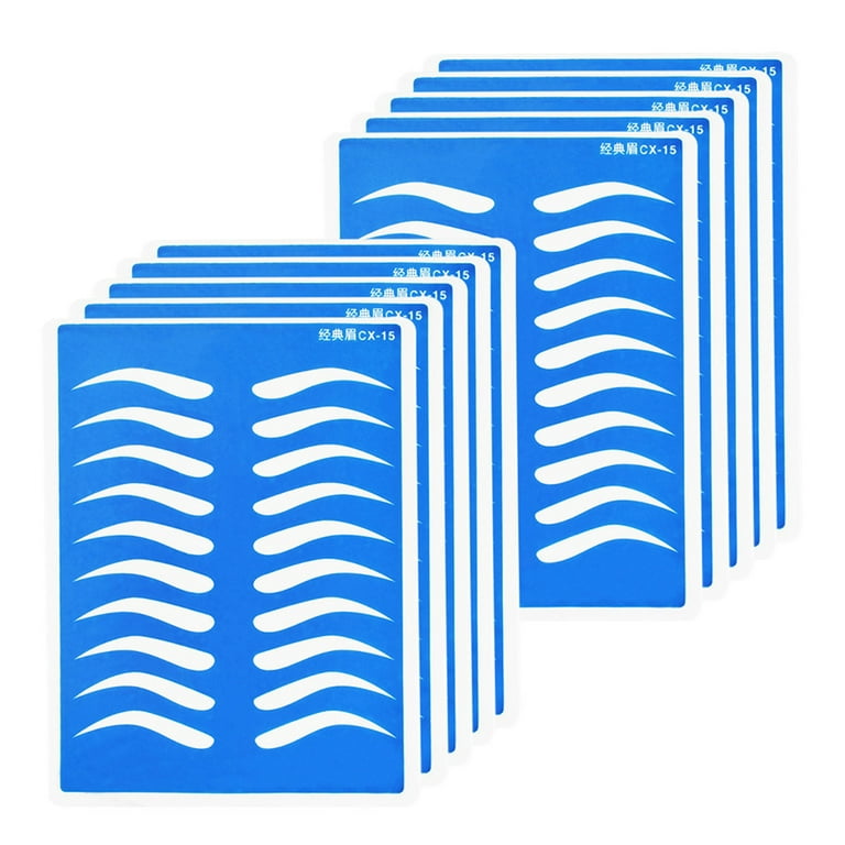 a set of six blue file folders on a white background