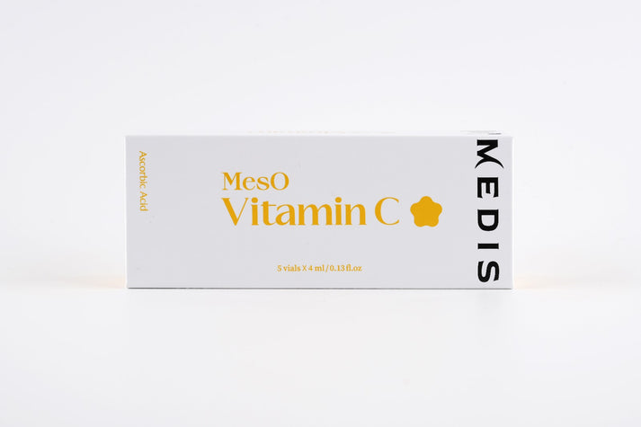 a box of meso vitamin c pills on a white background