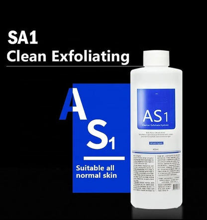 a bottle of as1 clean exoliating solution