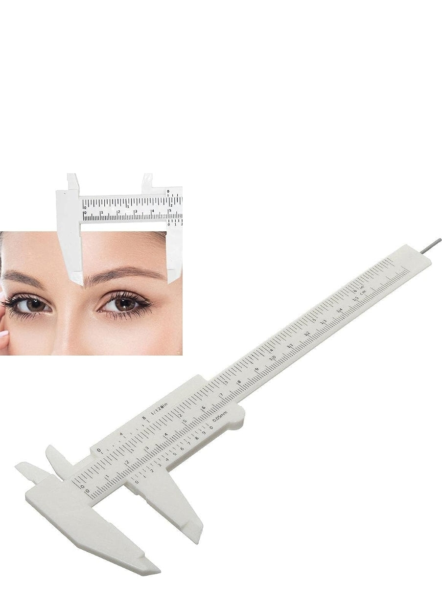 PMU 150MM Vernier Caliper Sliding Measuring Device Makeup Measure Eyebrow Guide Ruler