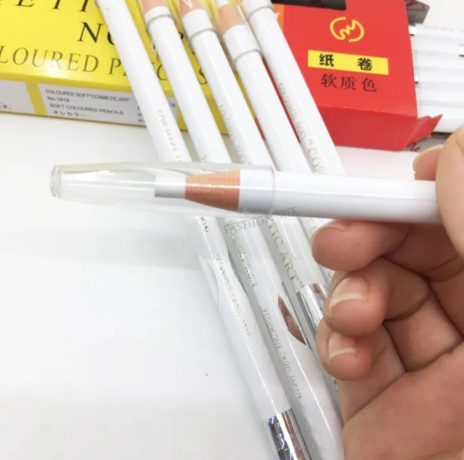 White Eyebrow Pencil 1818 Microblading Waterproof Mark Pen for Semi Permanent MakeUp Natural Persistent for Surgical Skin Marker