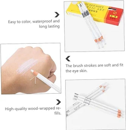 White Eyebrow Pencil 1818 Microblading Waterproof Mark Pen for Semi Permanent MakeUp Natural Persistent for Surgical Skin Marker