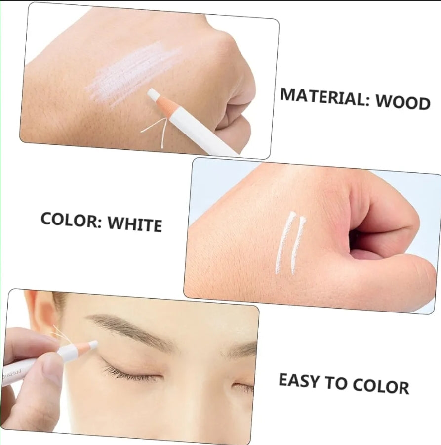 White Eyebrow Pencil 1818 Microblading Waterproof Mark Pen for Semi Permanent MakeUp Natural Persistent for Surgical Skin Marker