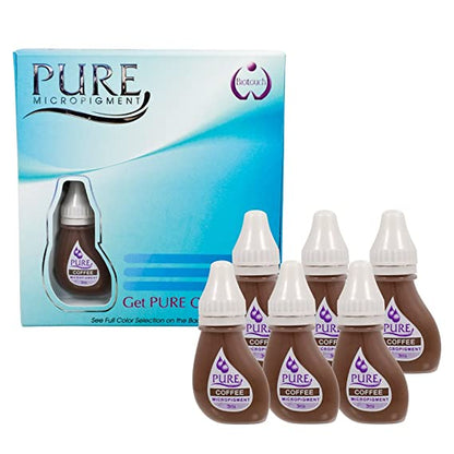 four bottles of pure air freshener sitting next to a box of air freshener