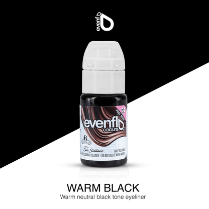 Evenflo Warm Black Eyeliner 15ml for Permanent Makeup 