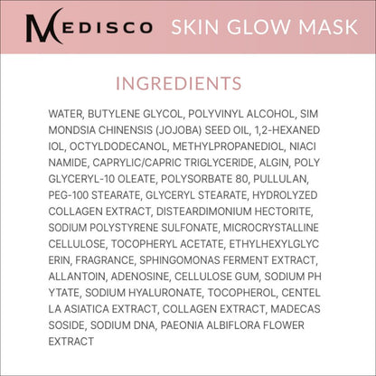 the ingredients for a skin glow mask